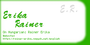 erika rainer business card